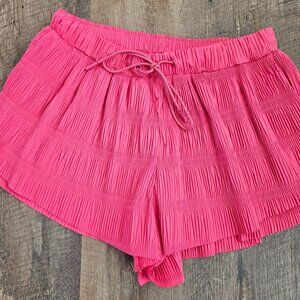 Free People Movement Pink Pleated Flowy Athletic Short XS Never Worn
